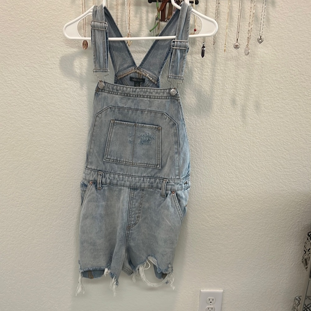 Shorts denim overalls